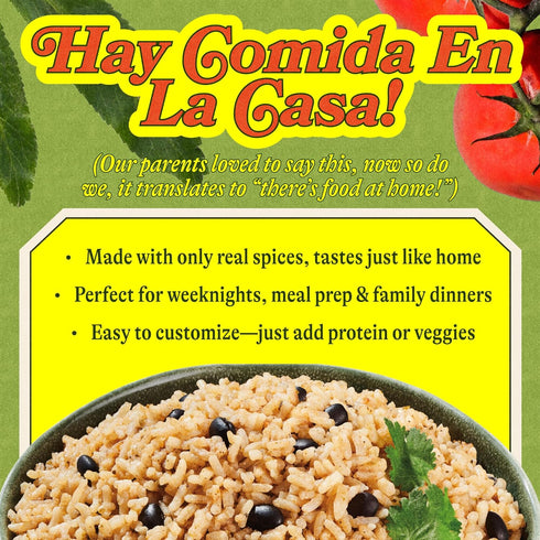 7 oz, Pack 6 Loisa Rice & Black Beans, Premium Latin Rice & Beans, Non-GMO, No MSG, No Artificial Flavors, No