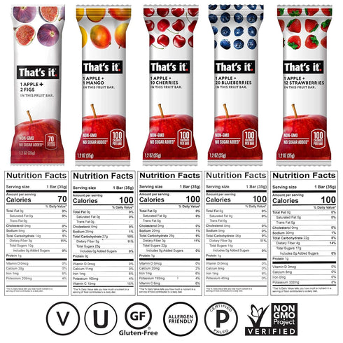 (44 Pack) That's it Fruit Bars Snack Gift Box With Mini Fruit Bars Variety