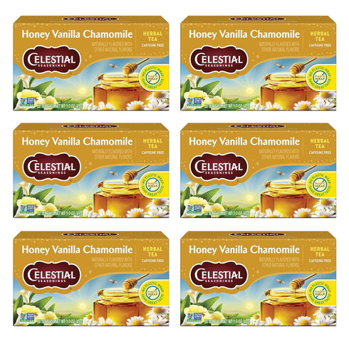 Celestial Seasonings Chamomile Tea Bags - Honey Vanilla Herbal Tea, Caffeine Free,