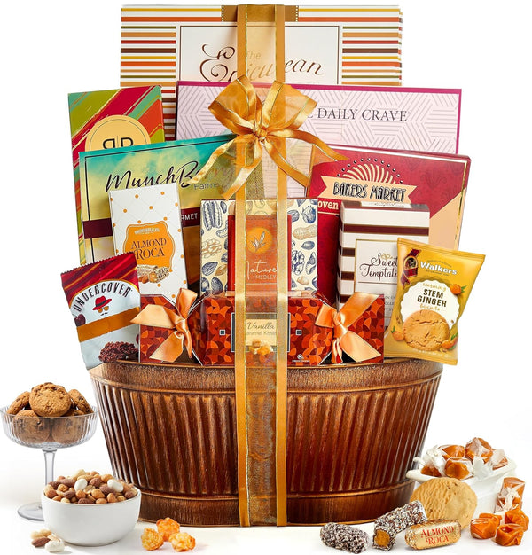 Broadway Basketeers Mother's Day Basket, Gift Basket with Gourmet Snack & Treats