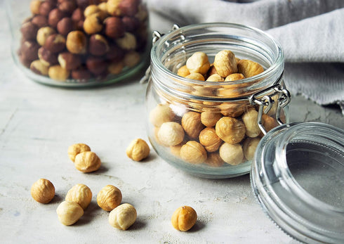1 Filberts, Food to Live Organic Blanched Roasted Hazelnuts, Pound Non-GMO, Dry Roasted No Skin, Whole Nuts, Unsalted