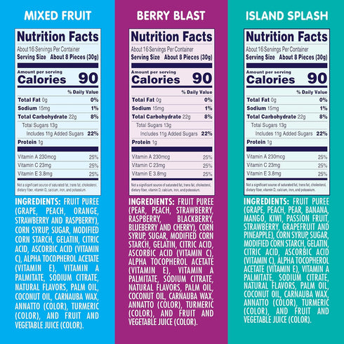 Pack, 4 oz (Pack 12) Welch's Juicefuls Juicy Fruit Snacks, Mixed Fruit, Berry Blast & Island Splash Fruit Gushers