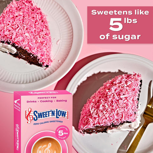 400 Packets 8 Oz SweetN Low Bundle, Sweetener for Coffee & Tea + Bulk Box for Cooking & Baking, Strawberry