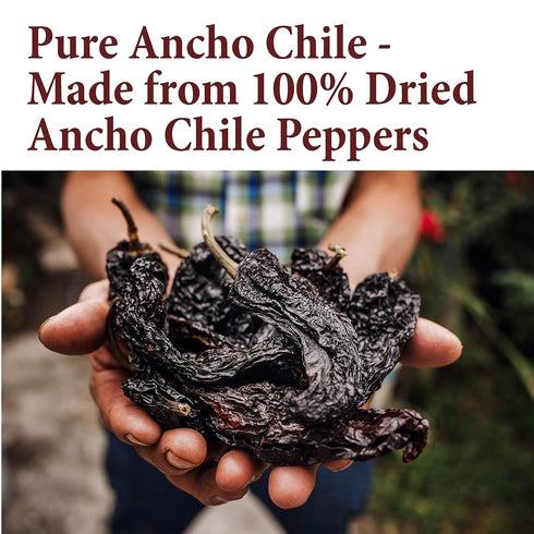 The Spice Way Premium Ancho Chile, Pure Ancho Chilli Powder (4 oz) in Resealable Bag