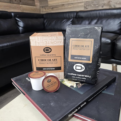 12oz 100% Chocolate Peanut Butter Cup Decaf Coffee by Coffee Beanery | Flavored Decaf Coffee Ground Medium Roast Coffee