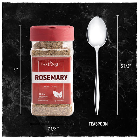 3.2oz, Eastanbul Rosemary Leaves Dried Rosemary Seasoning, Natural, Freshly Picked Vegan Rosemary Herb, Rosemary Spice