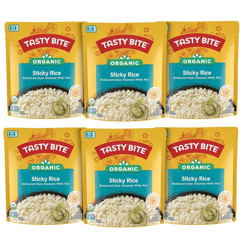 Tasty Bite Organic Sticky Rice, 8.8 Ounce, Pack of 6, Ready to