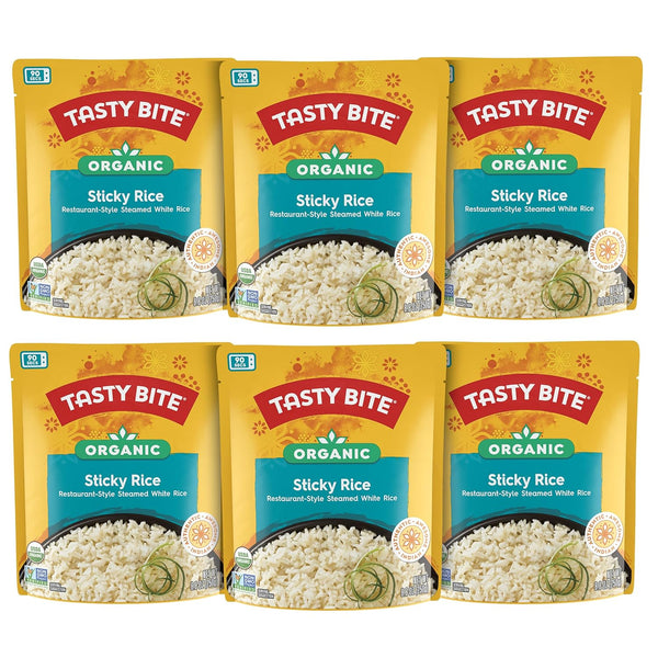 Tasty Bite Organic Sticky Rice, 8.8 Ounce, Pack of 6, Ready to