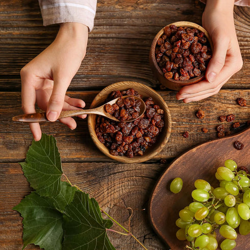 7.9 oz, Elan Organic Sun-Dried Thompson Raisins, Dried Fruits, No Added Sugar, Non-GMO, Vegan, Gluten-Free, Kosher