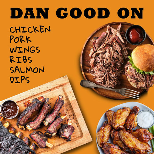Pack 3 Dan-Os Outlaw BBQ Seasoning Variety Bottle Combo Sweet & Tangy BBQ (Tamarind), Spicy & Sweet Caribbean Bold