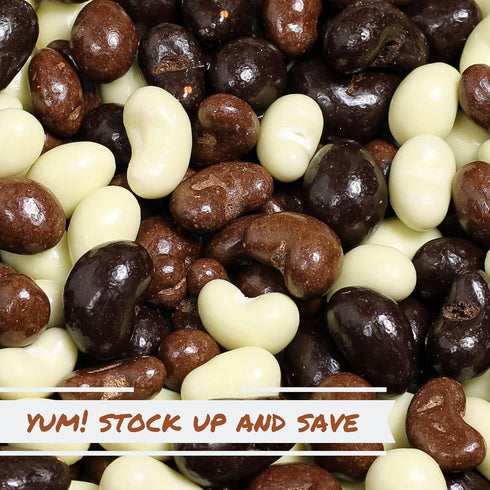1 Lb (16 Oz) Gourmet Chocolate Covered Cashews Medley by Its Delish, Bag | Mix of Dark, Milk, and White Chocolate