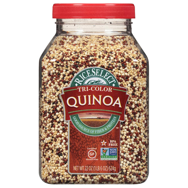 RiceSelect Tri-Color Quinoa, Premium Gluten-Free Seed, Star-K Kosher, and Non-GMO Quinoa, 22-Ounce