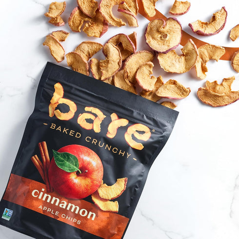 3.4 oz Bare Baked Crunchy Apple Chips, Cinnamon Apple, Gluten Free, Bag