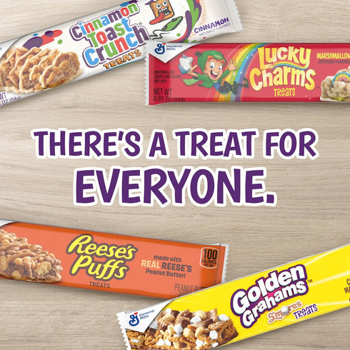 Pack, 28 23.8 oz Cinnamon Toast Crunch and REESE'S PUFFS Cereal Treat Bars, Snack Bars, Value Ct