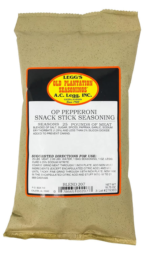 A.C. Legg Pepperoni Snack Stick Seasoning, 16.75 Ounce with Cure for Flavorful Snacks