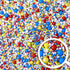 Sprinkle Pop Crash! Boom! Pow! Sprinkle Mix, Red Yellow Blue White Sprinkles for Superhero Themed Birthday