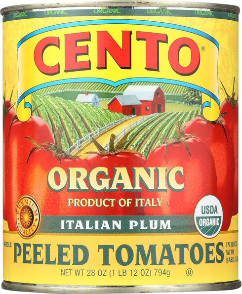 Cento FOODS Organic Whole Tomatoes, 28 OZ