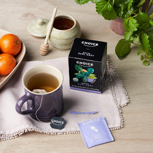 48 (Pack 3) Choice Organic Teas Earl Grey Tea - With Bergamot - Fair Trade - Compostable - Contains Caffeine - Organic