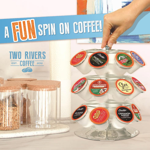 2.0, 100 Count Two Rivers Coffee Pods Compatible with K Cup Brewers Including Assorted Flavored Coffee