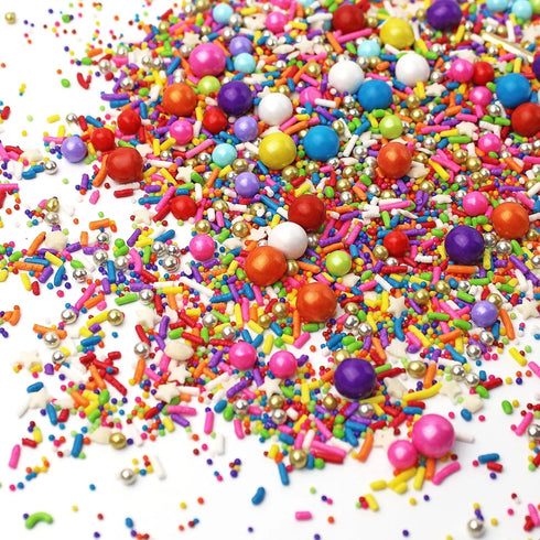 Sprinkle Pop 2oz Rainbow Road Sprinkle Mix | Blend of Rainbow Sprinkles for Decorating Birthday Cakes, Cookies, Cupcakes