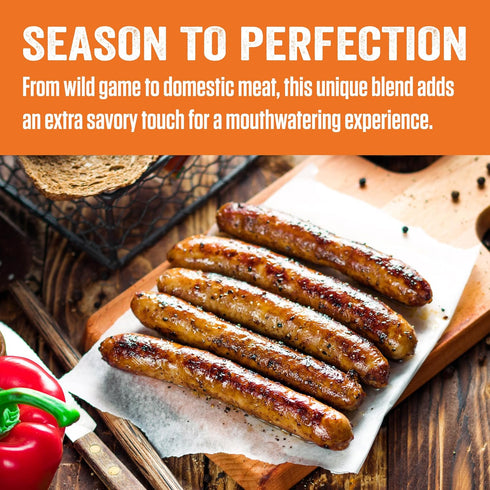 25 8.3 Packet LEM Products Backwoods Breakfast Fresh Sausage Seasoning, Ideal for Wild Game and Domestic Meat, Seasons