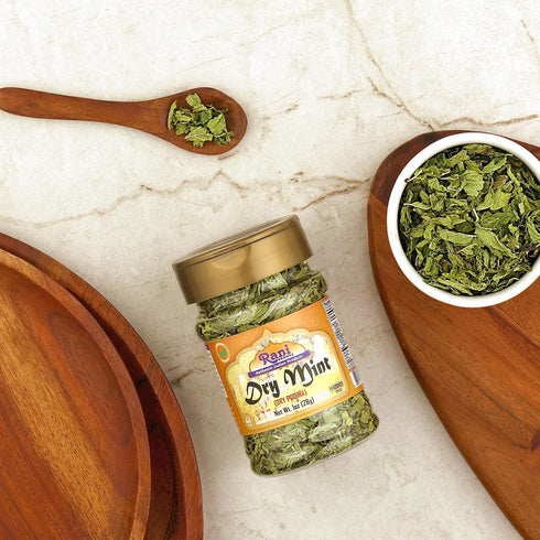 1oz (28g) Rani Dry Mint Leaves (Podina Leaf) Spice, Dried Herb PET Jar ~ All Natural | Gluten Friendly | NON-GMO |