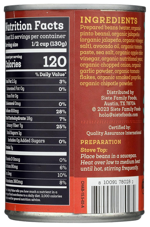 15.5 OZ Siete Beans Charro