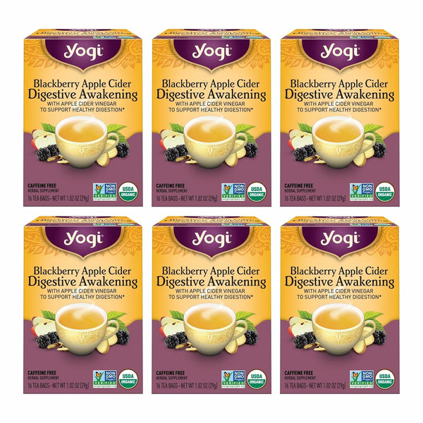 Yogi Tea Blackberry Apple Cider Digestive Awakening Tea - 16 Tea Bags
