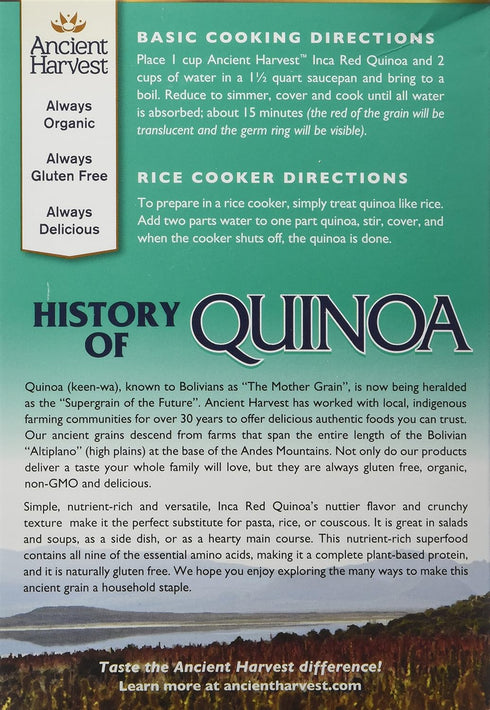 (Pack 2) Ancient Harvest Quinoa Inca Red Wfgf Org