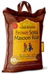 10-Pound 10lbs (4.54kg) Asian Kitchen Brown Sona Masoori Aged Rice Bag, Short Grain Rice ~ All Natural | Gluten