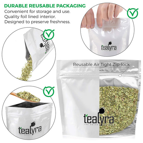 Tealyra Pure Lemon Verbena Herbal Loose Leaf Tea, Caffeine Free, 224g (8-ounce)