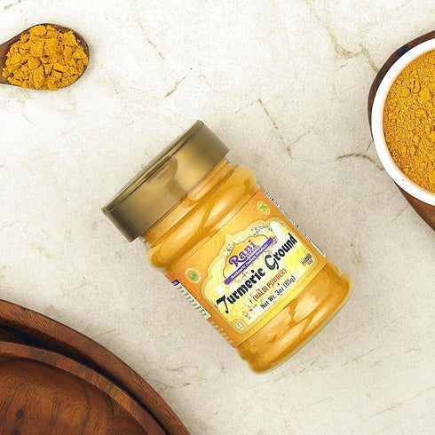 Rani Turmeric (Haldi) Root Powder Spice, 3oz (85g) PET Jar, 100% Pure, Vegan, Gluten Friendly