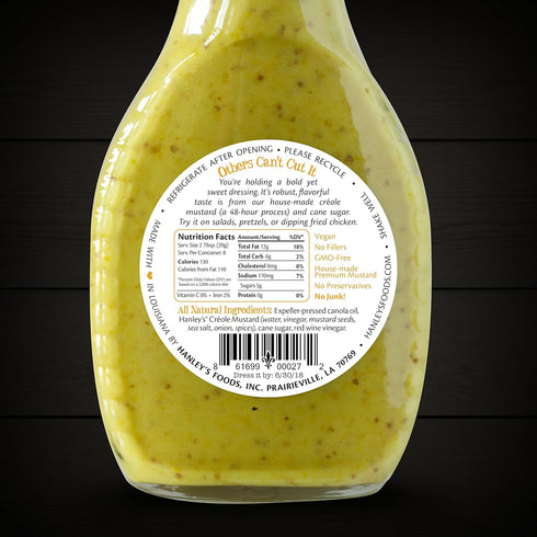 Hanley's Sweet Crole Mustard dressing/sauce