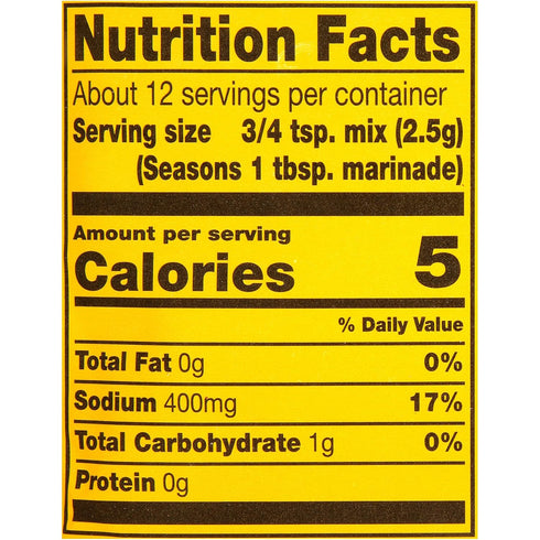 Adolph's 1 oz Marinade in Minutes Original Meat Tenderizing Marinade