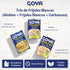 15.5 oz Goya White Bean Trio, Cannellini, Small Canned White Beans, Chick Peas, Pantry Staples for Salads, Soups