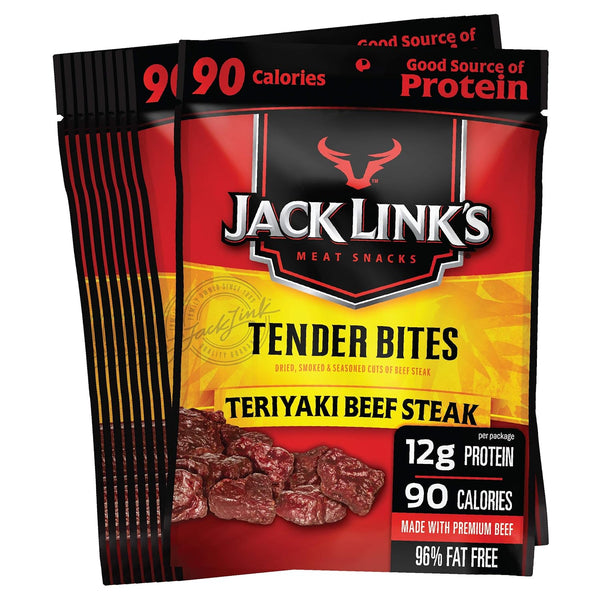 Jack Link's Premium Cuts Beef Steak Tender Bites, Teriyaki, 1.25 Ounce (Pack