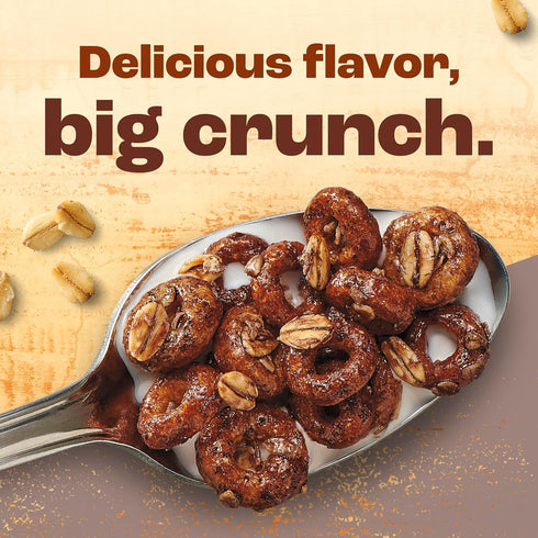 24 oz Cheerios Oat Crunch Chocolate Breakfast Cereal, Made with Whole Grain, Family Size
