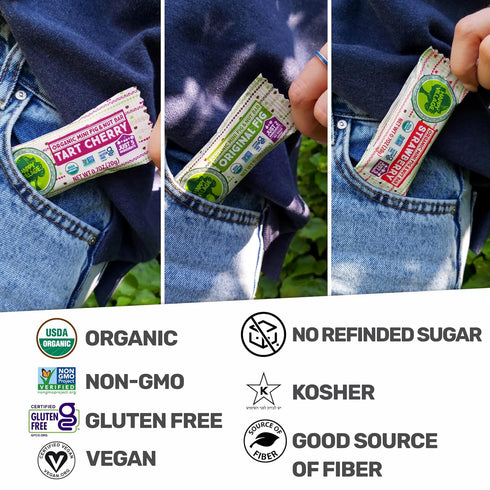 (24 Packs, 0.7 OZ (8 8 8 Happy Village Organic Mini Fig & Nut Bars, VARIETY each), No Refined Sugar, Kosher, Non-GMO