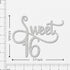 Silver Glitter Sweet 16 Cake Topper - Happy 16th Birthday, 16th Anniversary Party Decoration Supplies