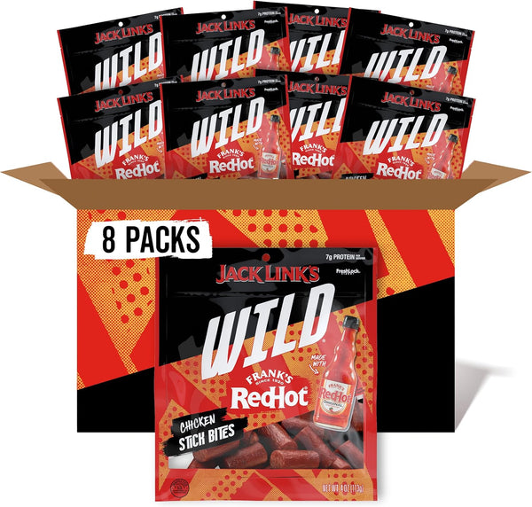 Jack Link's Wild Chicken Stick Bites Made with Frank's RedHot Flavor, Mini