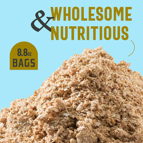 High Fiber Wheat Bran | All-Natural for Baking, Toasting, Cereals, Smoothies, Muffins & Cookies | Vegan, Kosher | 8.8oz
