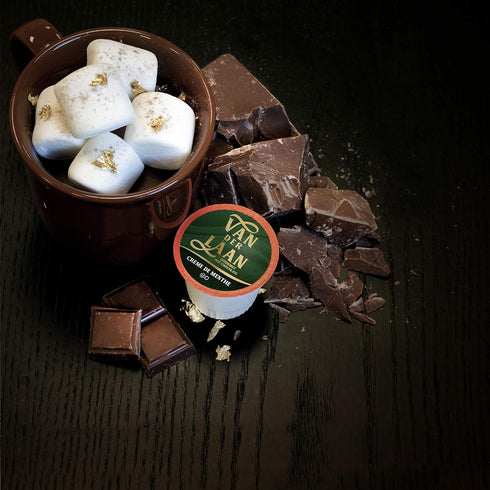 2.0, 40 Count Van Der Laan Chocolate Hot Cocoa Pods, Crme De Menthe Gourmet Dutch Chocolate Compatible with K Cup
