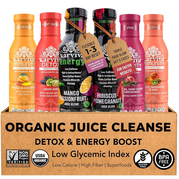Organic Juice Cleanse & Metabolism Boosting Pack | 1 to 3-day Gentle