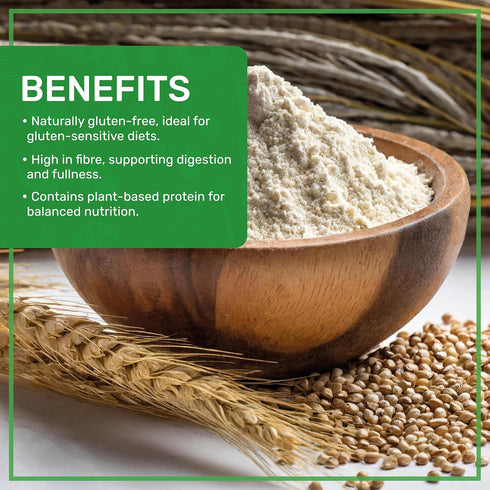 2 100% Jiva Organics Organic Sorghum Flour Pound Bag - Jowar Flour, Natural & Non-GMO