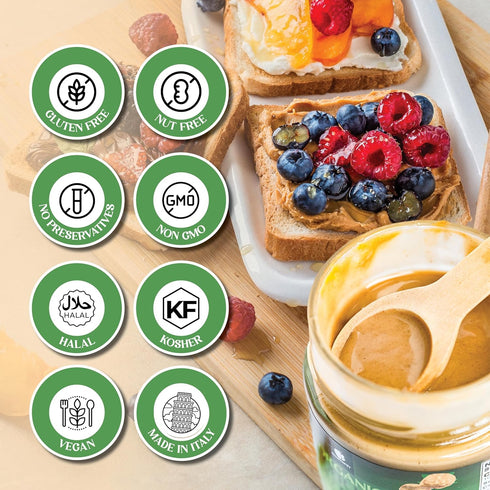 30 8.8oz 250g Gourmanity Organic Tigernut Butter, Sweet and Nutty Tasting Nut Free Peanut Butter Alternative, Compliant