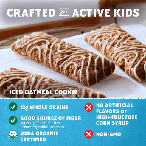 12g (18 Pack) Zbar - Iced Oatmeal Cookie - Soft-Baked Energy Snack Bars - Non-GMO - Whole Grains - USDA Organic Granola