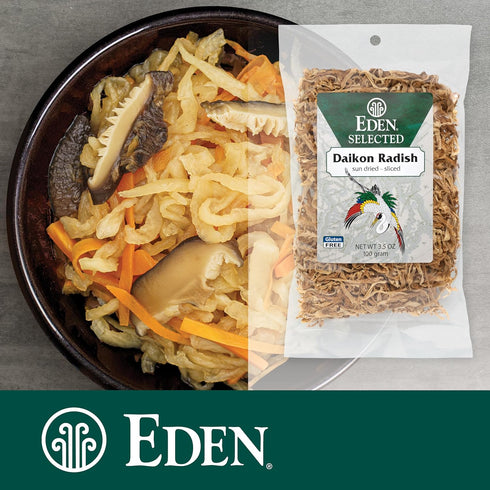 Eden Daikon Radish, Sun Dried, Finely Sliced, Traditionally Made in Japan, 3.5 oz