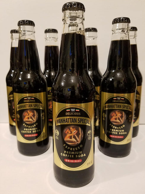 Manhattan Special Expresso Coffee Soda 8 Bottles of s - (12oz. Size Bottles)