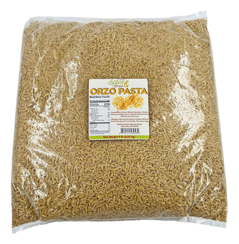 Orzo Pasta Noodles | 100% Durum Semolina Flour | Made in America
