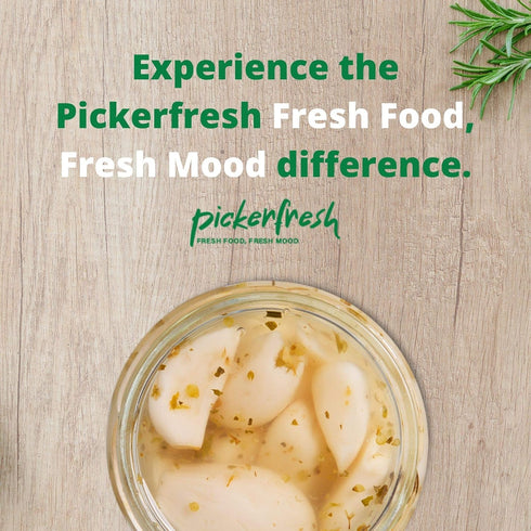 7 oz (3 Pack) Pickerfresh Pickled Garlic - Gourmet Garlic Cloves - Simple Ingredients - Non-GMO, Gluten Free & No